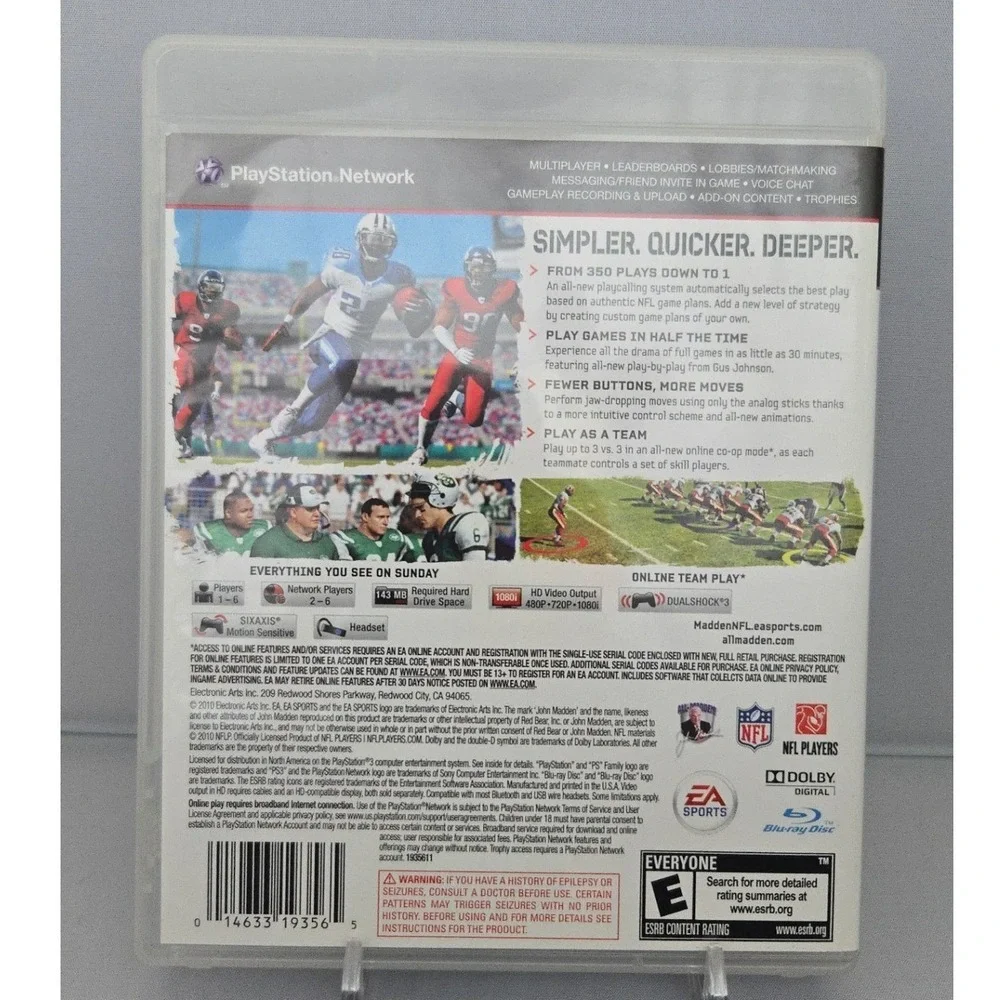 Madden NFL 11 (Sony PS3, 2010) Complete in Box CIB Authentic TESTED